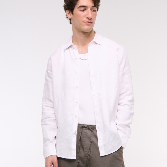 Abercrombie & Fitch Other - Abercrombie & Fitch Men's Crisp White Linen Shirt